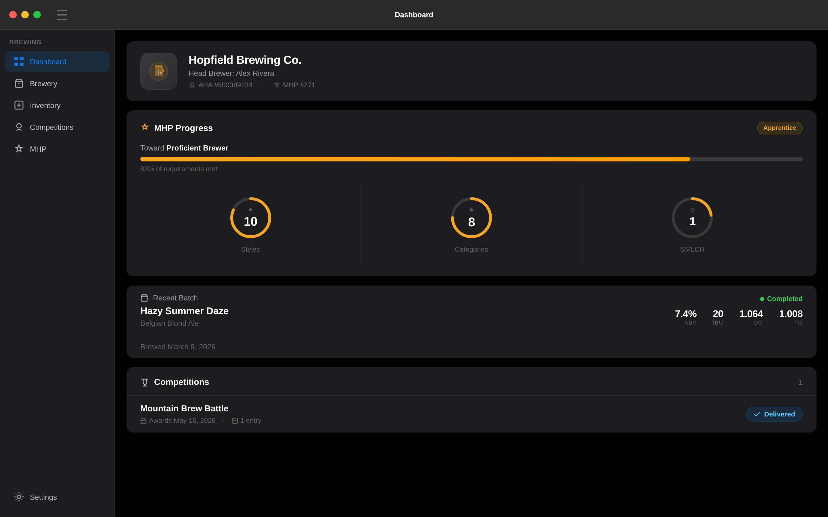 Grist macOS Dashboard